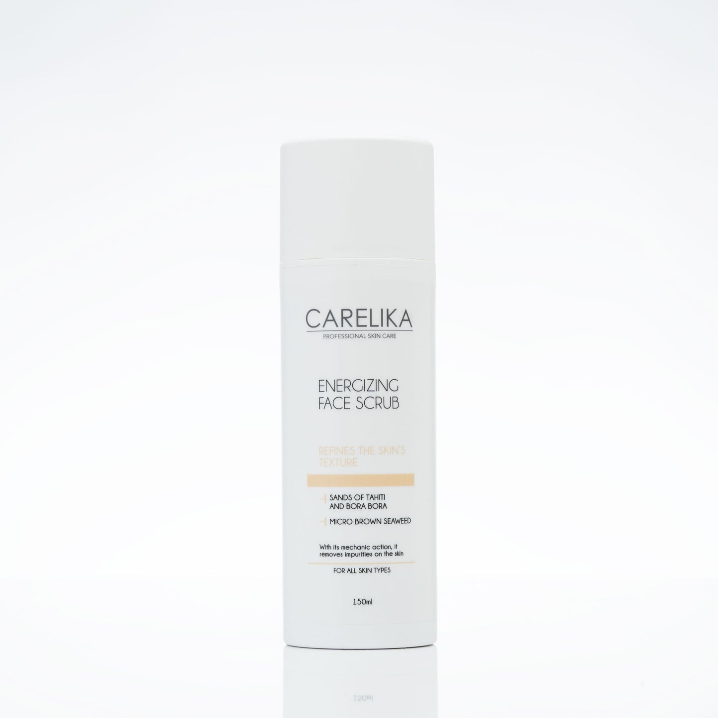 Exfoliante facial energizante con arenas Carelika