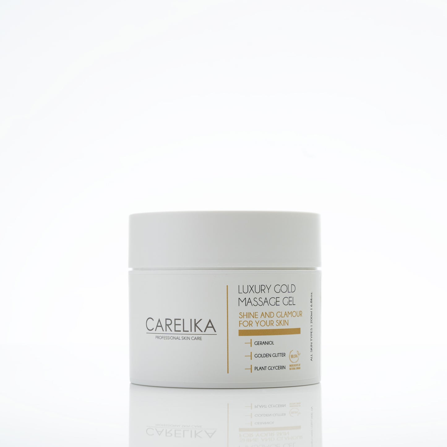Gel de masaje Carelika Luxury Gold 99,5 % natural