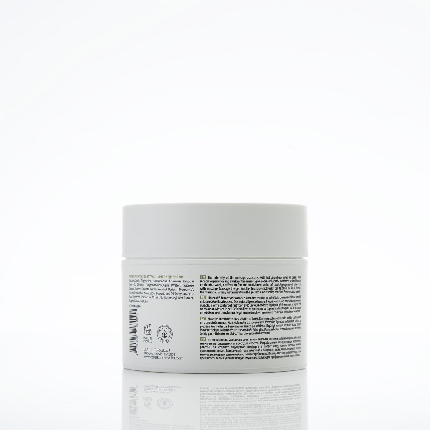 Gel de masaje orgánico puro Carelika 99,5 % natural