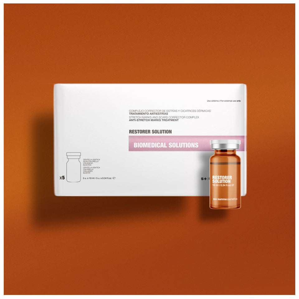 Biomedical Solution Body: RESTORER SOLUTION STRETCH MARKS AND SCARS CORRECTOR COMPLEX ANTI-STRETCH MARKS TREATMENT