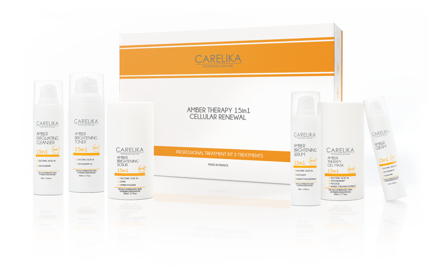 Kit de tratamiento con carboxiterapia ámbar Carelika