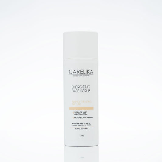 Exfoliante facial energizante con arenas Carelika