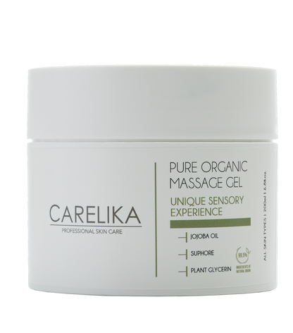 Gel de masaje orgánico puro Carelika 99,5 % natural