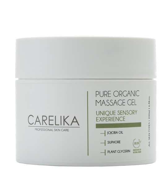 Gel de masaje orgánico puro Carelika 99,5 % natural