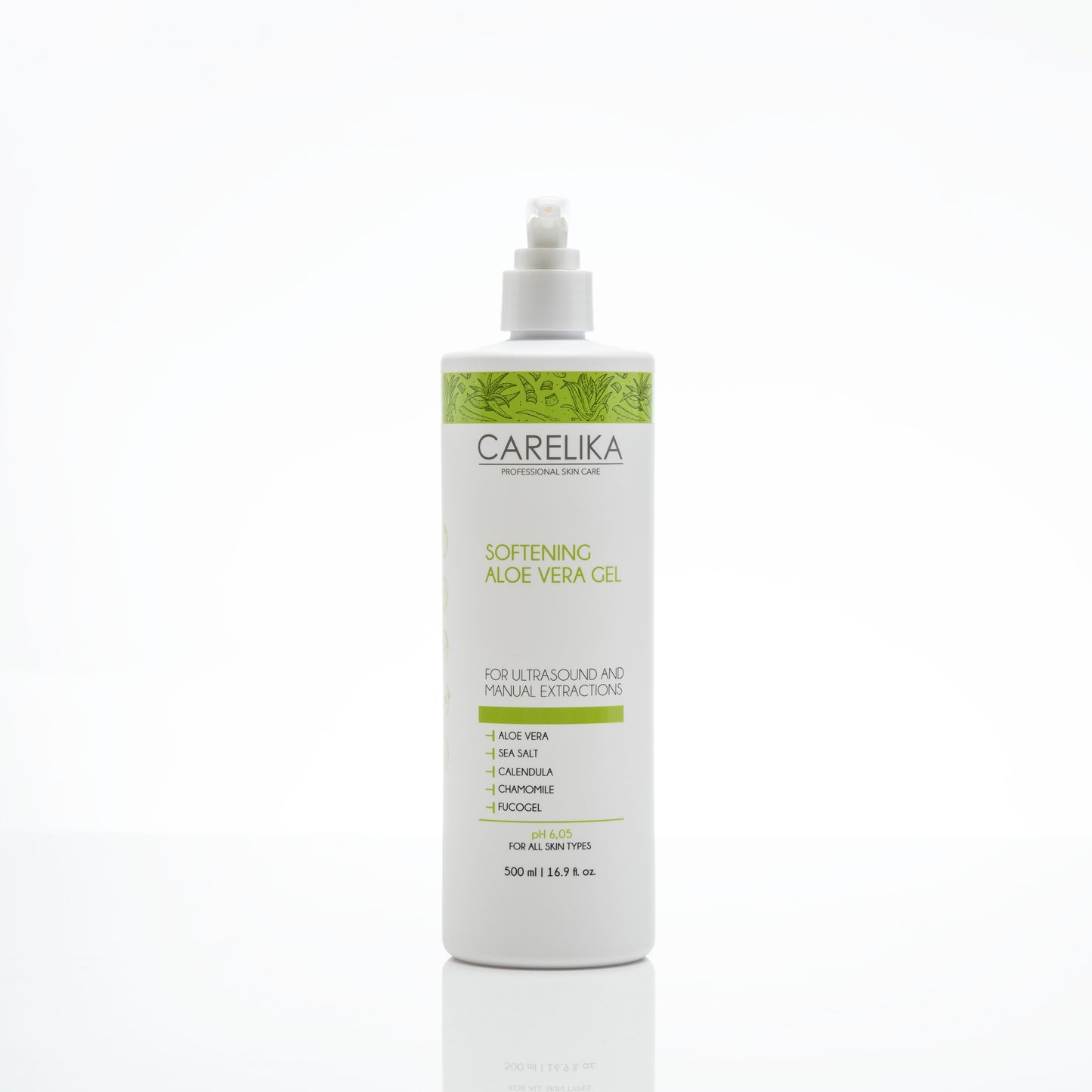 Gel suavizante de aloe vera Carelika para ultrasonidos 500 ml