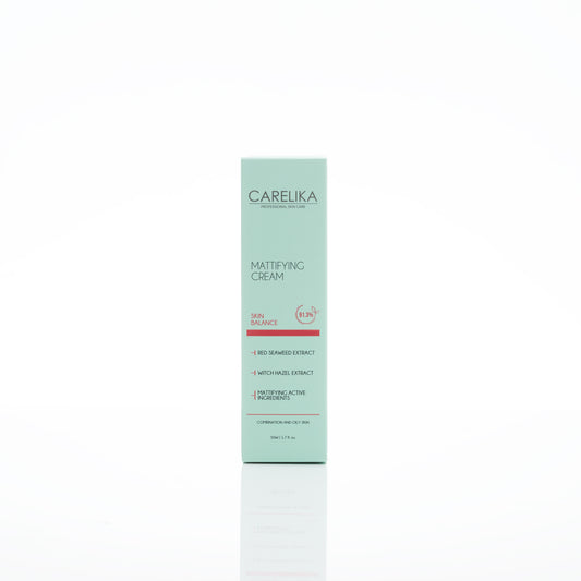 Crema matificante Carelika con algas rojas sin aire