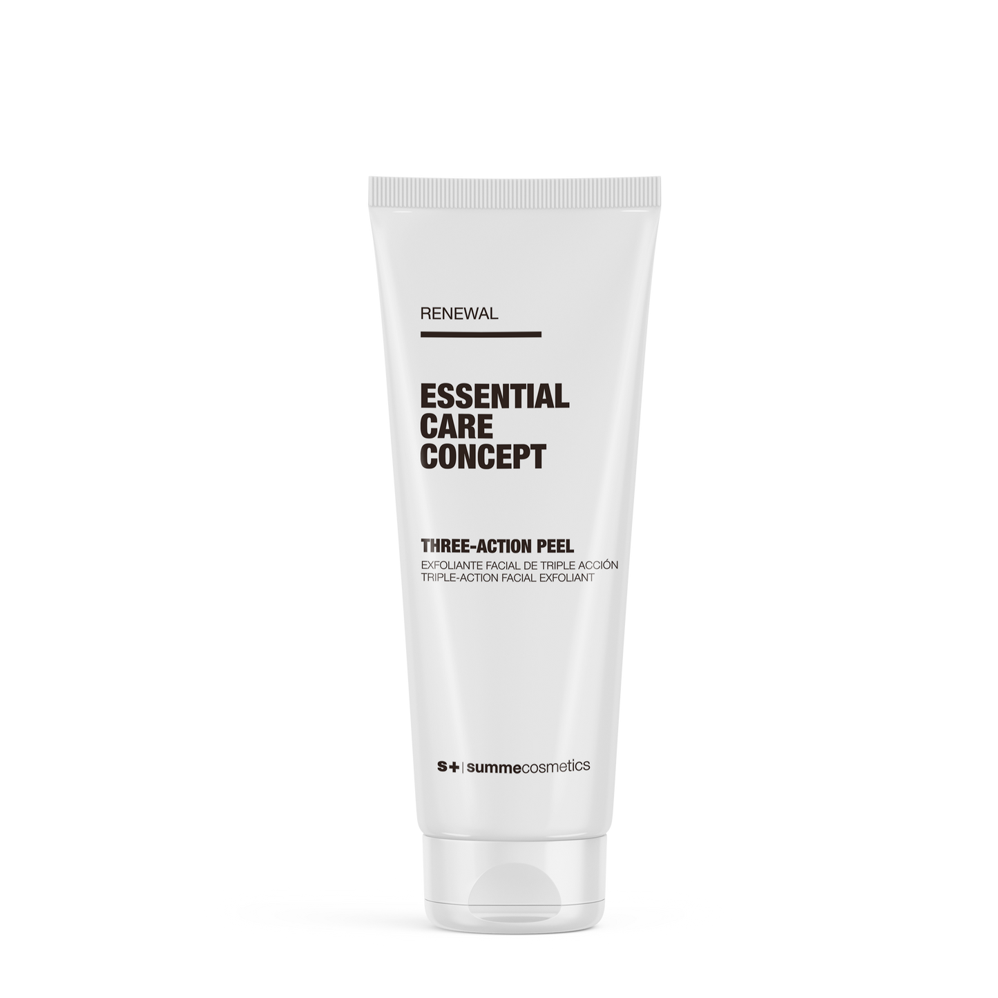 Concepto de cuidado esencial: RENEWAL THREE ACTION PEEL EXFOLIANTE FACIAL DE TRIPLE ACCIÓN