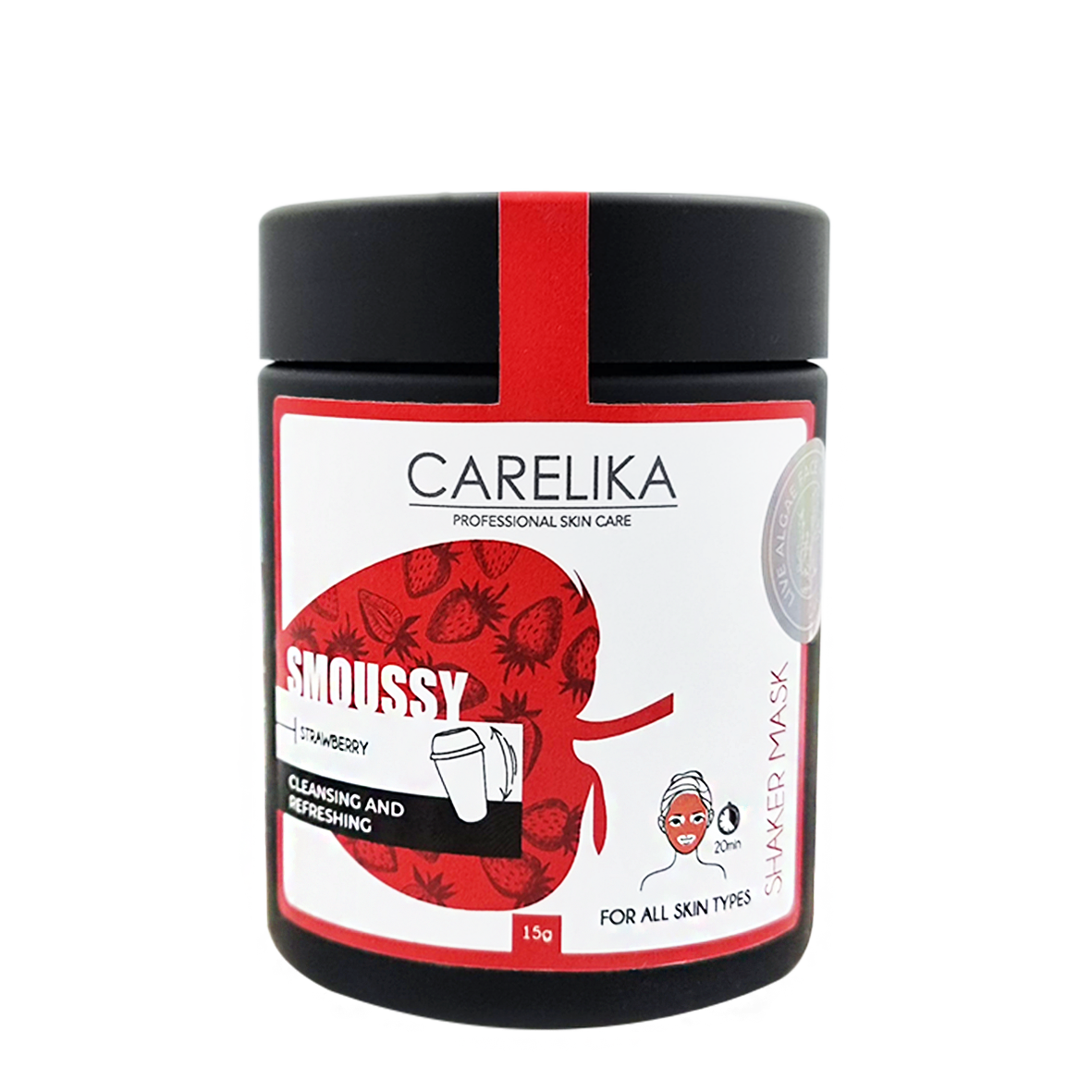 Mascarilla Smoussy Carelika Shaker en tarro de fresa