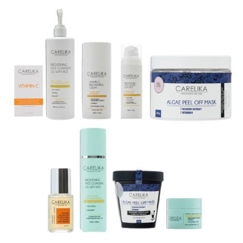 Combo de vitamina C para iluminar la piel opaca de Carelika