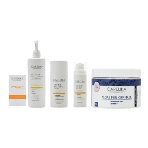 Combo de vitamina C para iluminar la piel opaca de Carelika